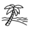 Direct beach access icon