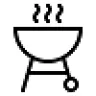 Three BBQ areas icon